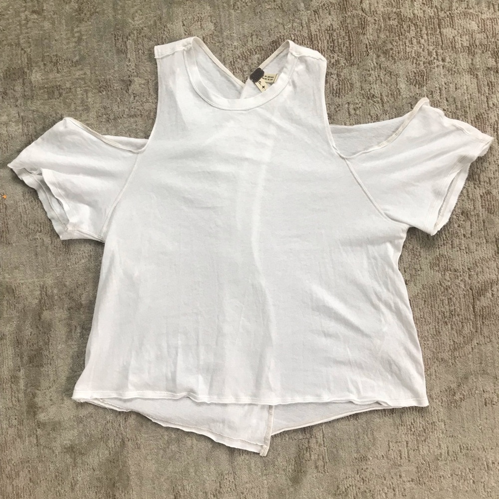 Free People cold shoulder tee
